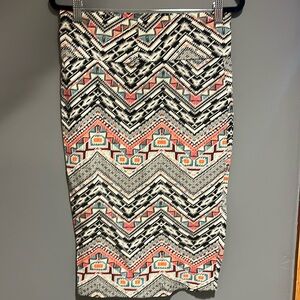 Charlotte Russe abstract skirt size large